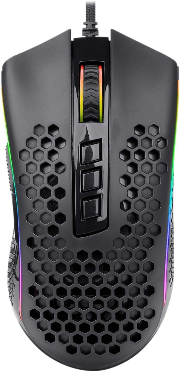 Redragon M988 Storm Elite Lightweight RGB Gaming Mouse, 85g Ultralight Honeycomb Shell - 16,000 DPI Optical Sensor - 8 Programmable Buttons - Precise Registration - Super-Lite Cable Redragon M988 Storm Elite Lightweight RGB Gaming Mouse, 85g Ultralight Honeycomb Shell - 16,000 DPI Optical Sensor - 8 Programmable Buttons - Precise Registration - Super-Lite Cable